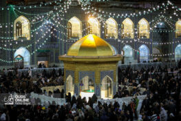 گزارش تصویری/ حال و هوای حرم مطهر رضوی در شب ولادت امیرالمومنین علیه‌السلام