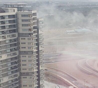 انفجار گاز در یکی از طبقات برجی در چیتگر