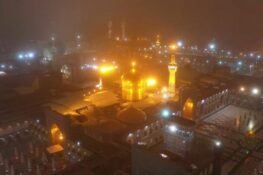 تصاویر زیبا از مه سحرگاهی در حرم مطهر رضوی